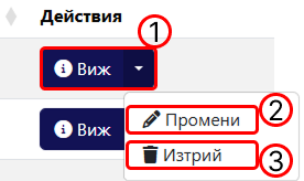 Products Actions Menu